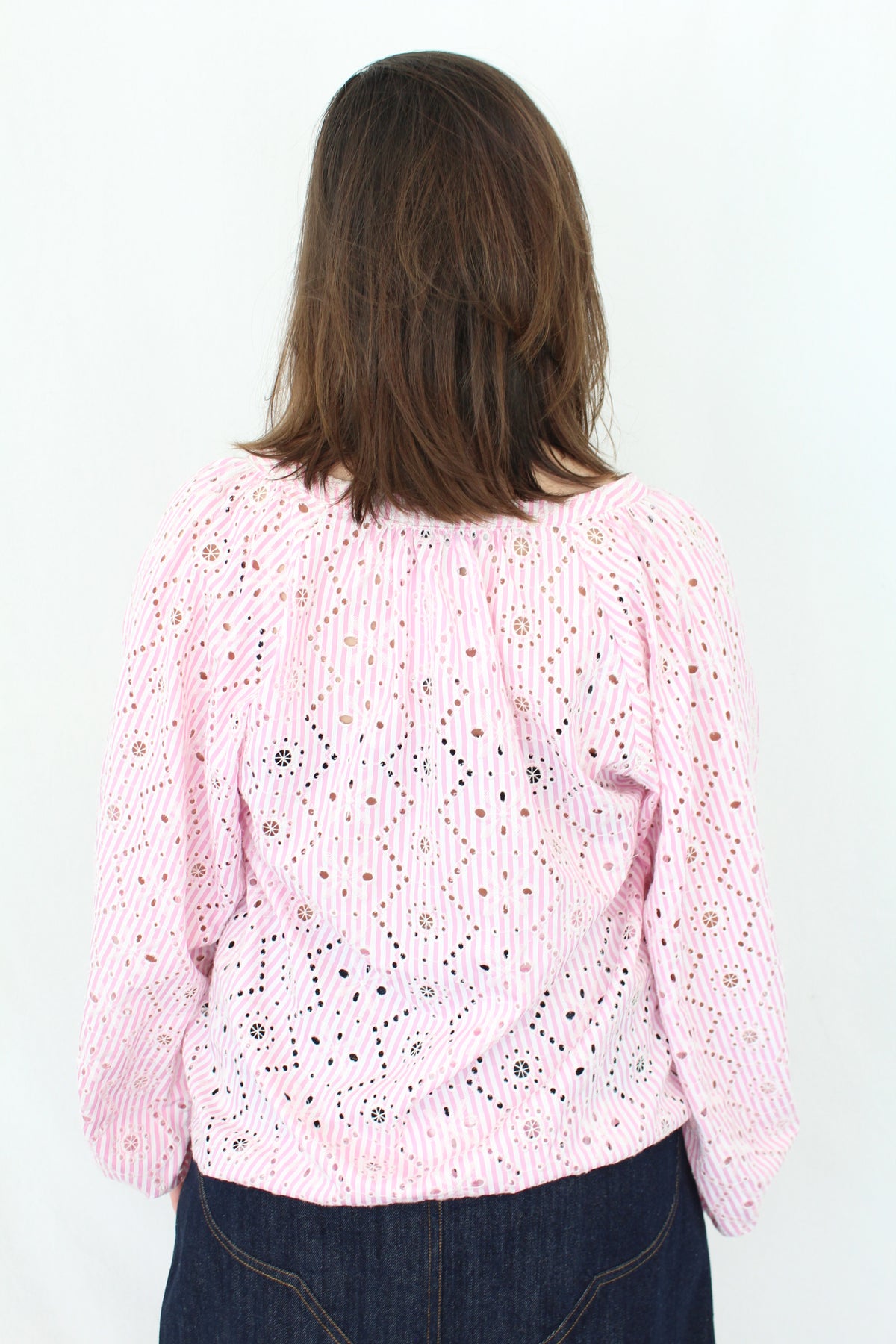 Charlo - Striped Broderie Long Sleeve
