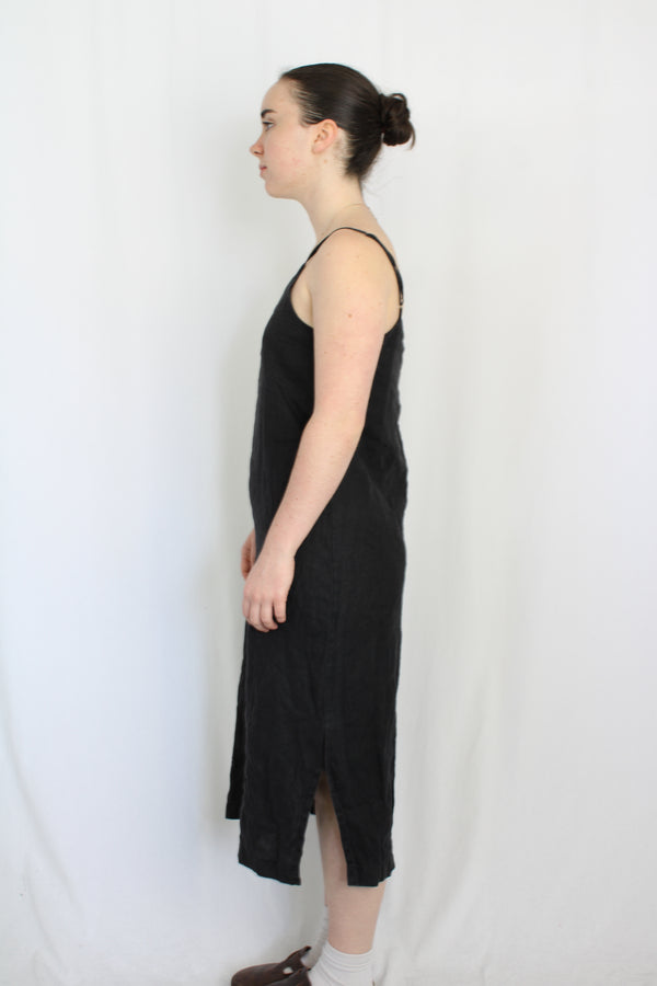 Assembly Label - Black Linen Slip Dress