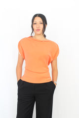 Liam - Orange Cupro Top