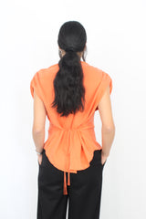 Liam - Orange Cupro Top