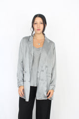 Silk Laundry - Houndstooth Silk Blazer