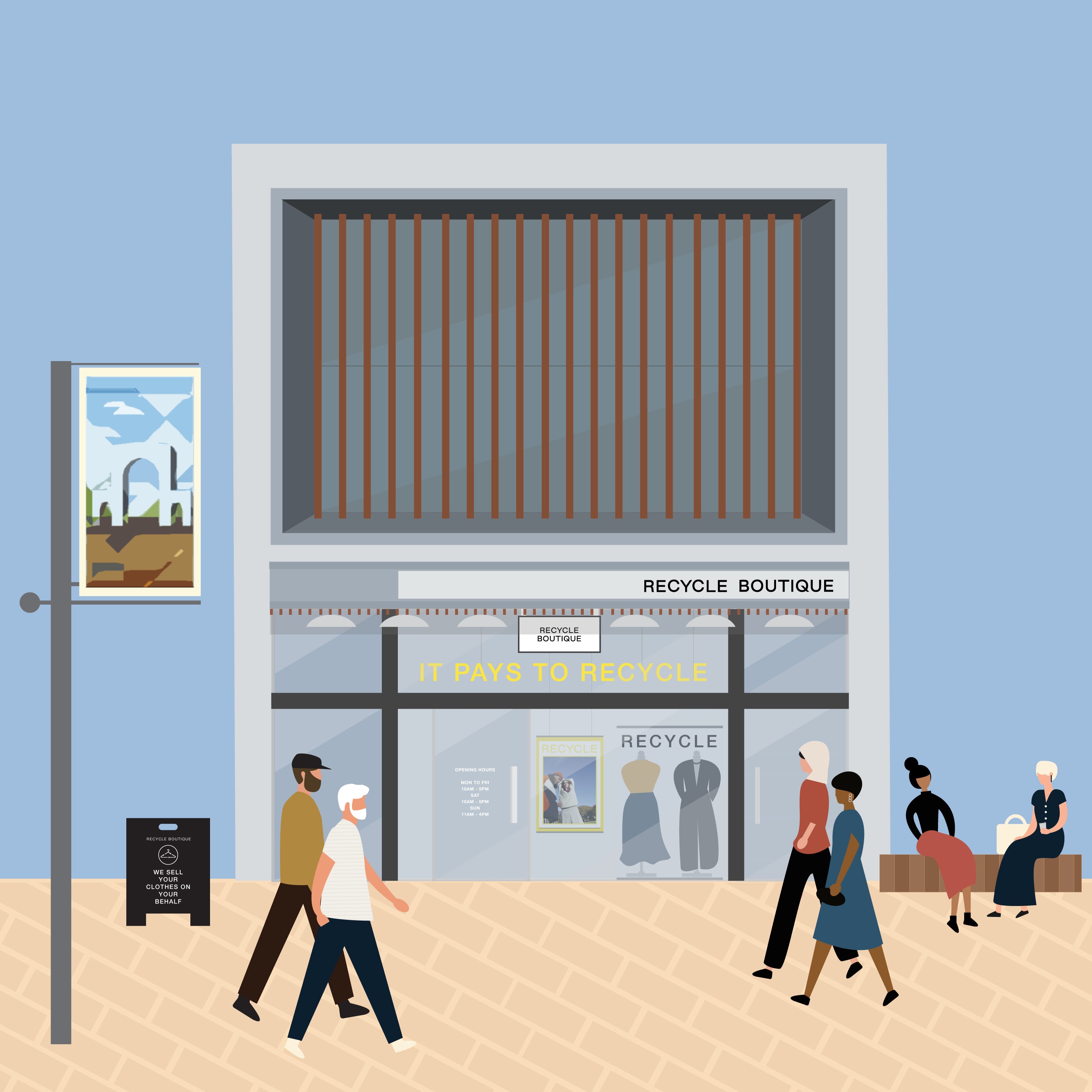 Illustration of our High Street Christchurch store