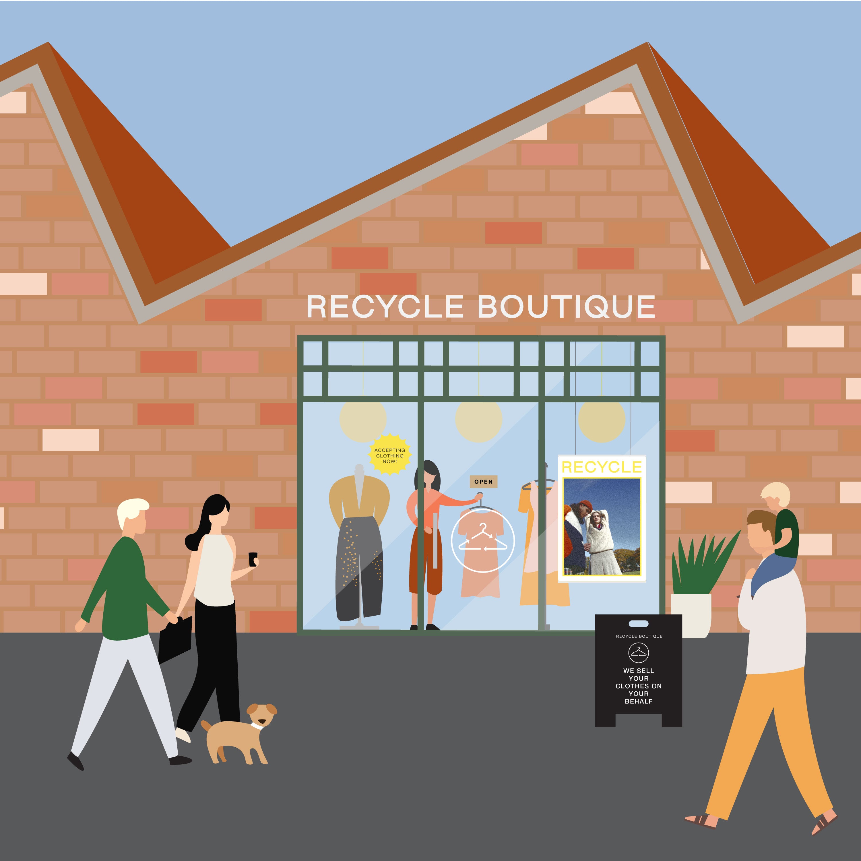 Illustration of our store in the Tannery, Christchurch