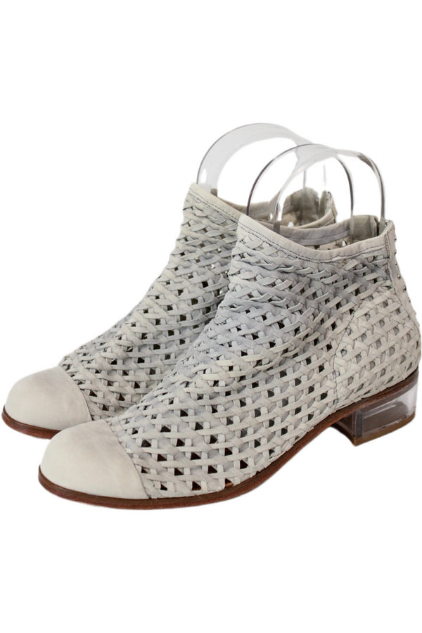 Beau Coops - Woven Leather Ankle Boots