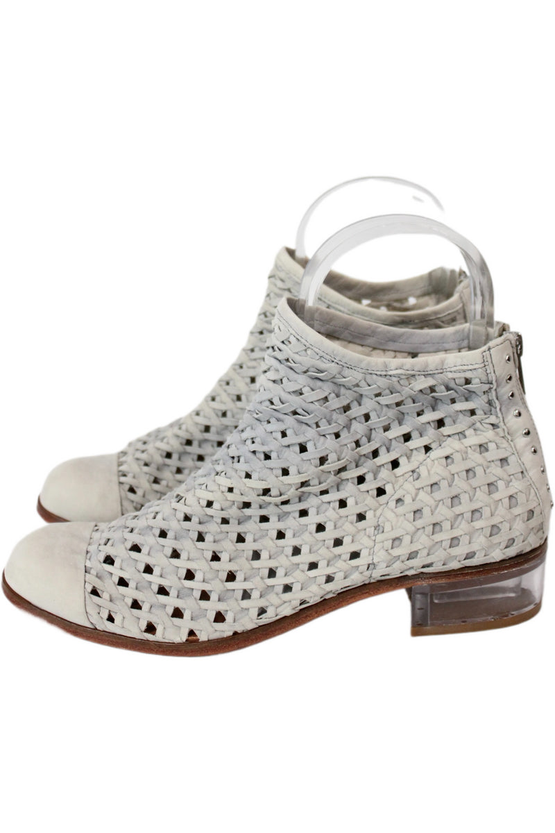 Beau Coops - Woven Leather Ankle Boots