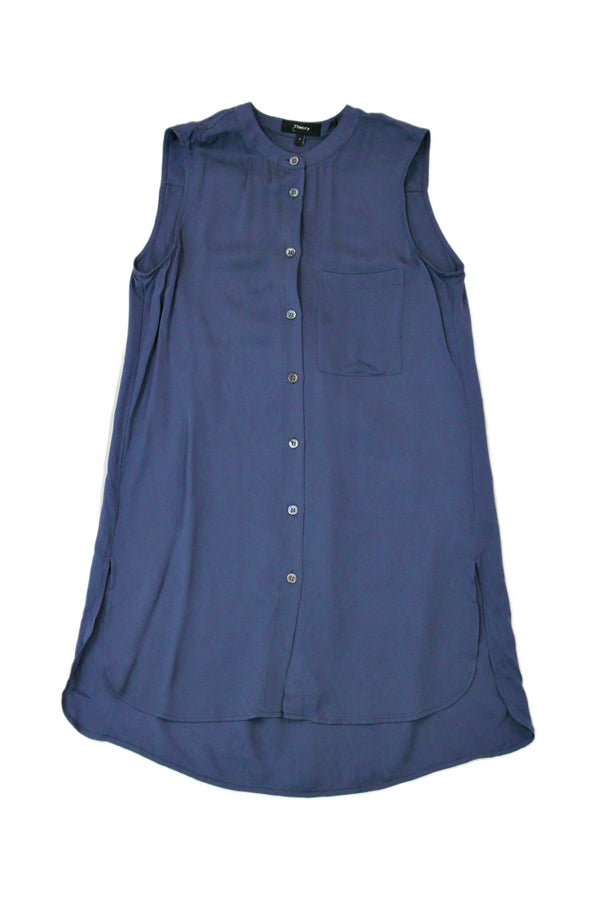 Theory - Button Front Satin Singlet