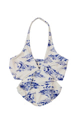 Frankies Bikinis - Surf Print Swim Top