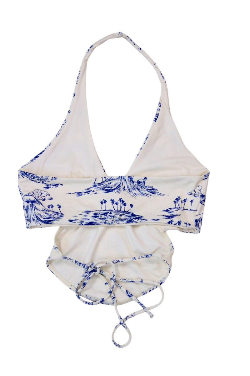 Frankies Bikinis - Surf Print Swim Top