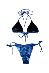 Alt + - Metallic Blue String Bikini