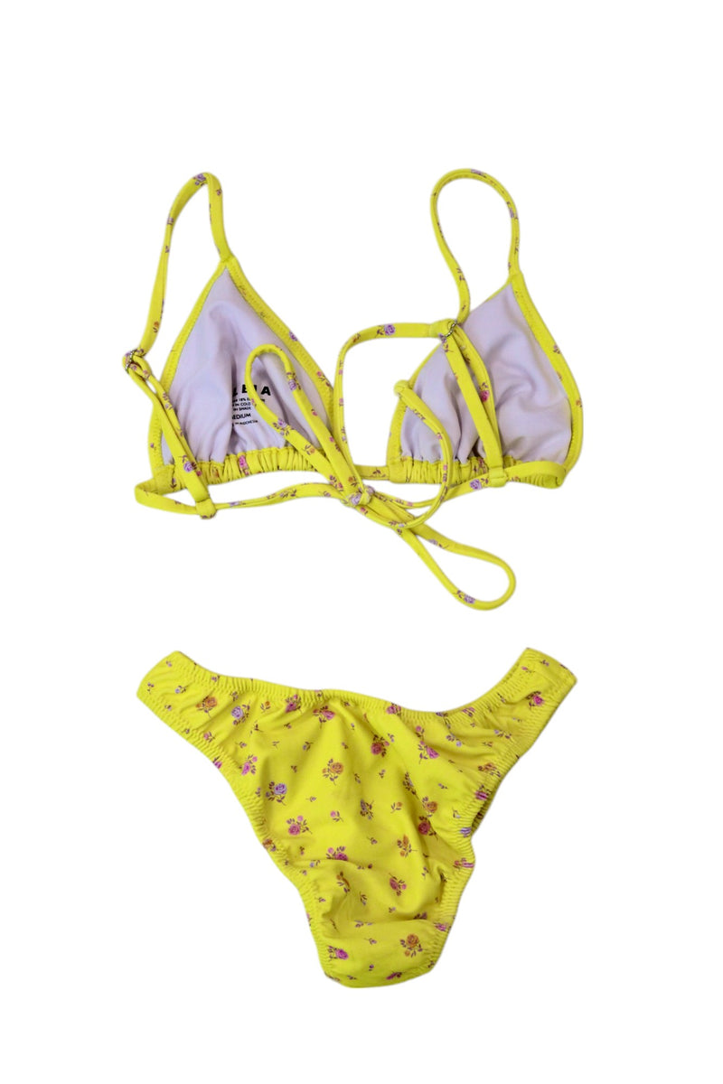 Loleia - Yellow Small Floral Bikini