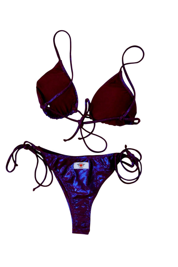 Bikini Lovers - Metallic String Bikini Set