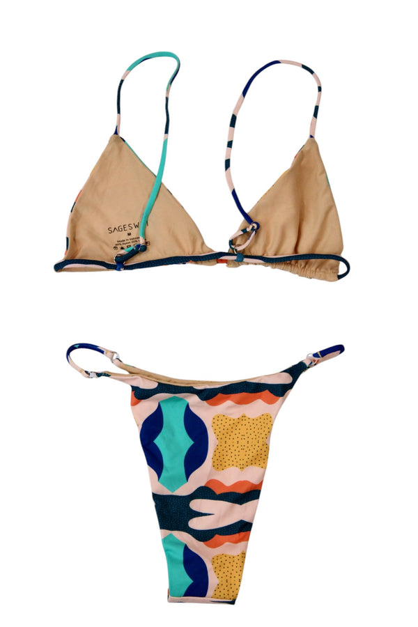 Sage Swim - Abstract Pattern Bikini