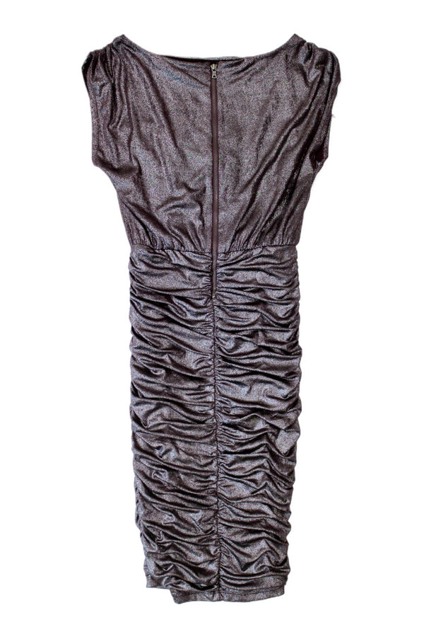 Alice + Olivia - Metallic Rusch Dress