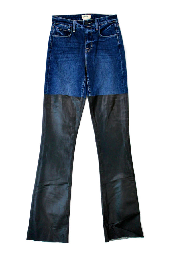 L'Agence - Coated Contrast Jeans