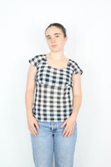 Ruby - Sheer Gingham Top