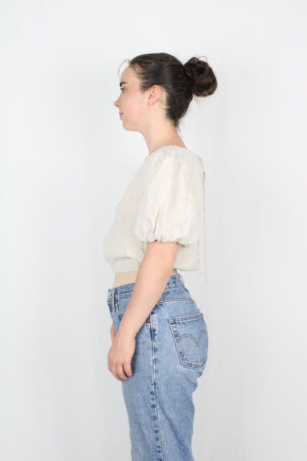 Ruby - Puff Linen Top