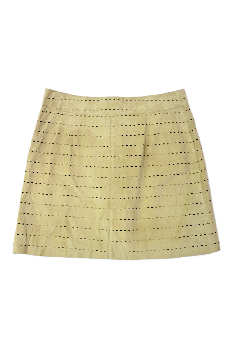 FENDI - Lazer Cut Suede Skirt