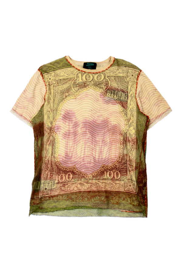 Jean Paul Gaultier - 1990's Bank Note Mesh Top