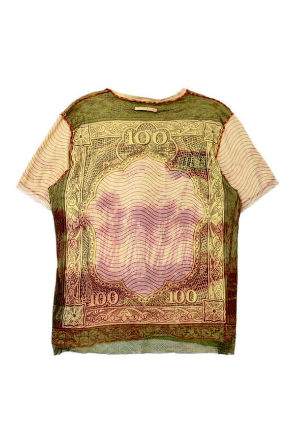 Jean Paul Gaultier - 1990's Bank Note Mesh Top