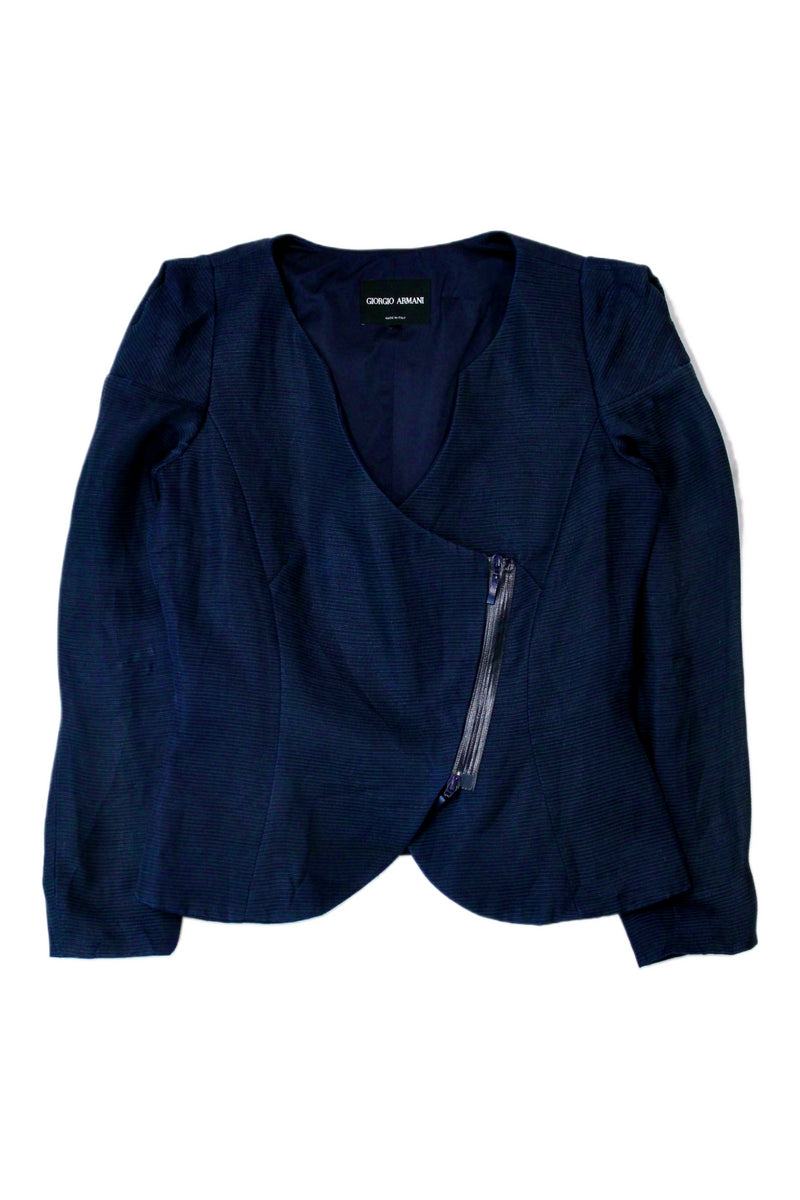 GIORGIO ARMANI - Textured Peplum Blazer