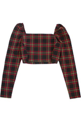 Topshop - Plaid Crop Top