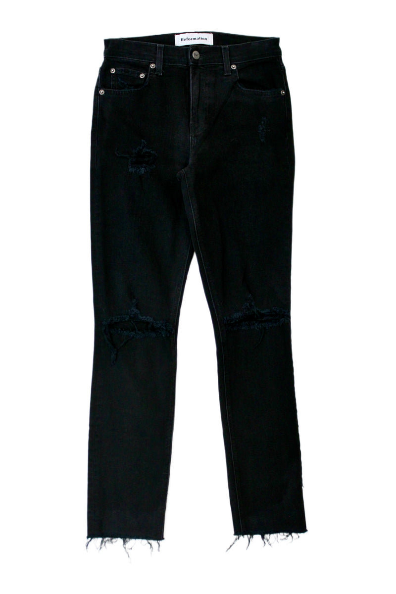 Reformation - Distressed Skinny Jeans