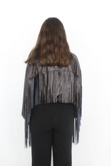 Souvenir - Pleather Fringe Top