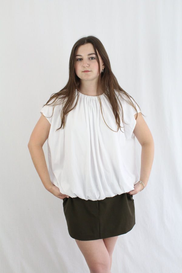 Tibi - T-Shirting Shirred Circular Top