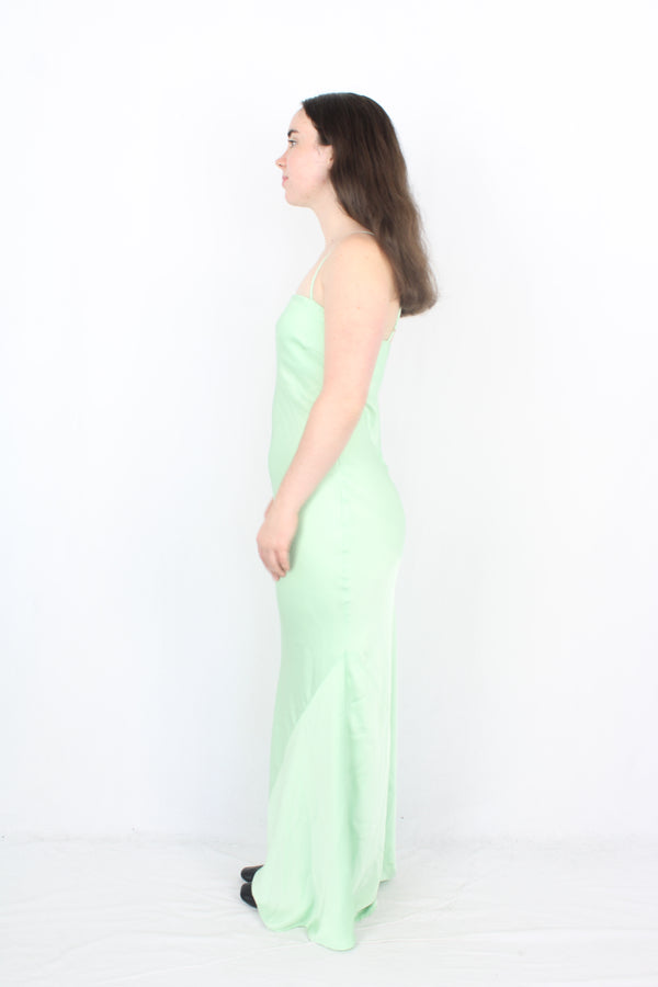 Ruby - Satin Mint Dress