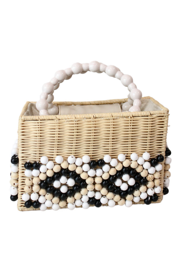 Beaded Basket Bag