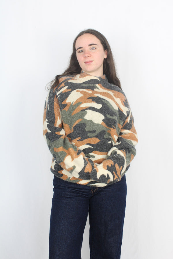 PE Nation - Camo Knit Jumper