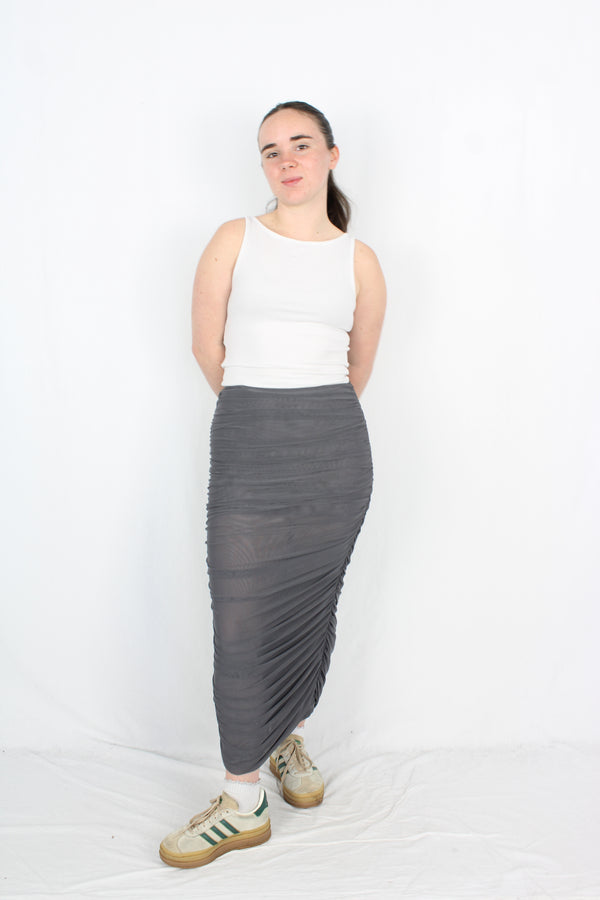 Ruby - Mesh Ruched Skirt