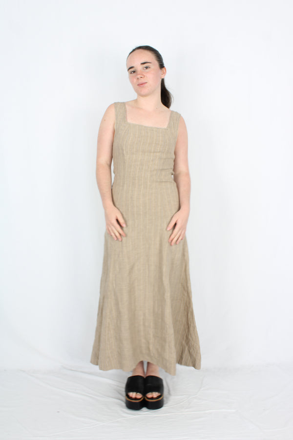 Marle - Linen Pinstripe Dress