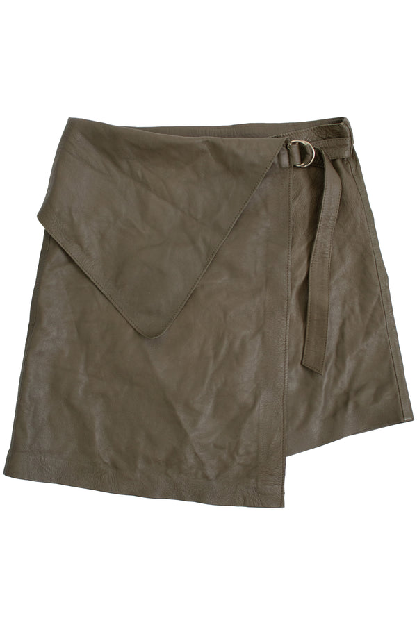 SIR - Leather Wrap Mini Skirt