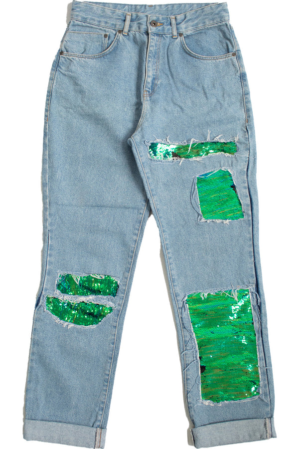 The Ragged Priest - Sequin Patch Jeans