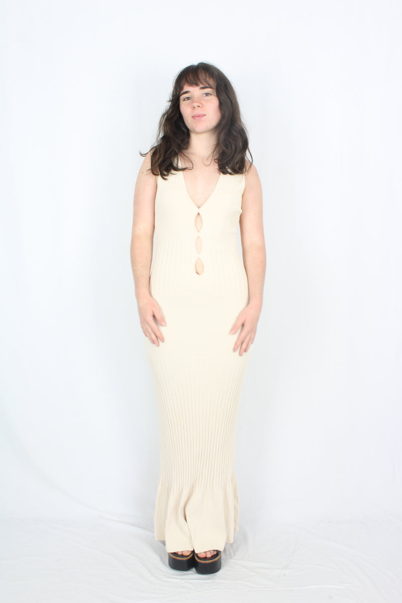 Kookai - Ribbed Keyhole Dress