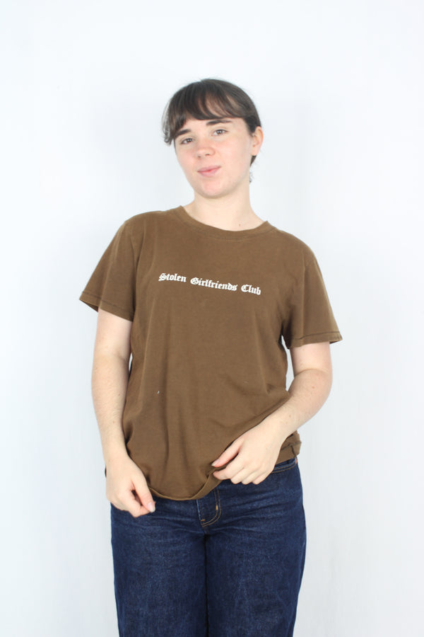 Stolen Girlfriends Club - Gothic Text Logo Tee