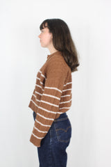 Olive - Cable Striped Jumper