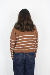Olive - Cable Striped Jumper