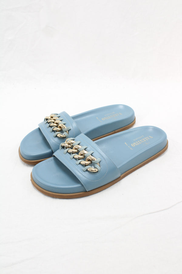 Valentino - Gold Chain Slides