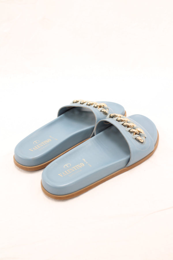 Valentino - Gold Chain Slides