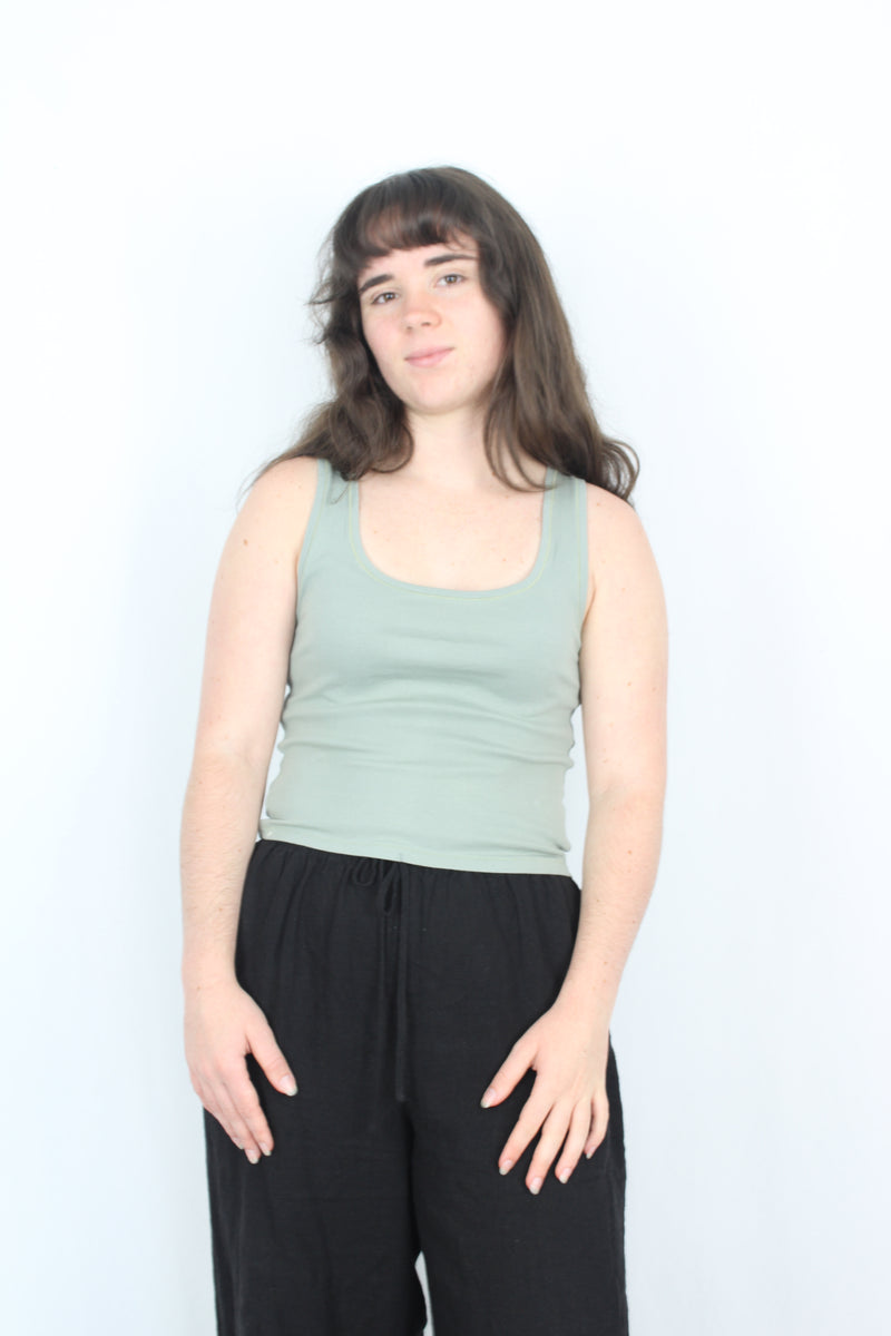 Skim - Ribbed Sage Tank