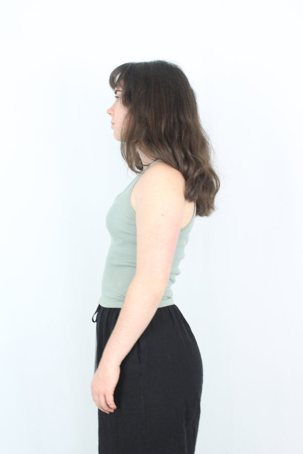 Skim - Ribbed Sage Tank