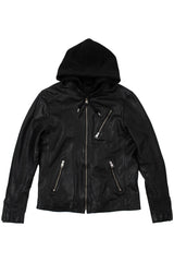 All Saints - Leather Jacket w/ Hood