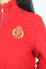 Chaps Denim - Embroidered Crest Zip-Up