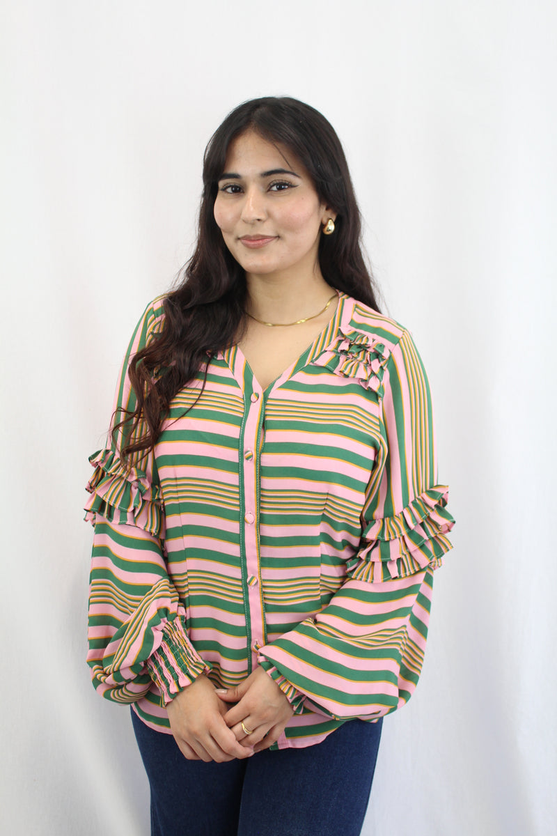 Augustine - Ruffle Sleeve Blouse