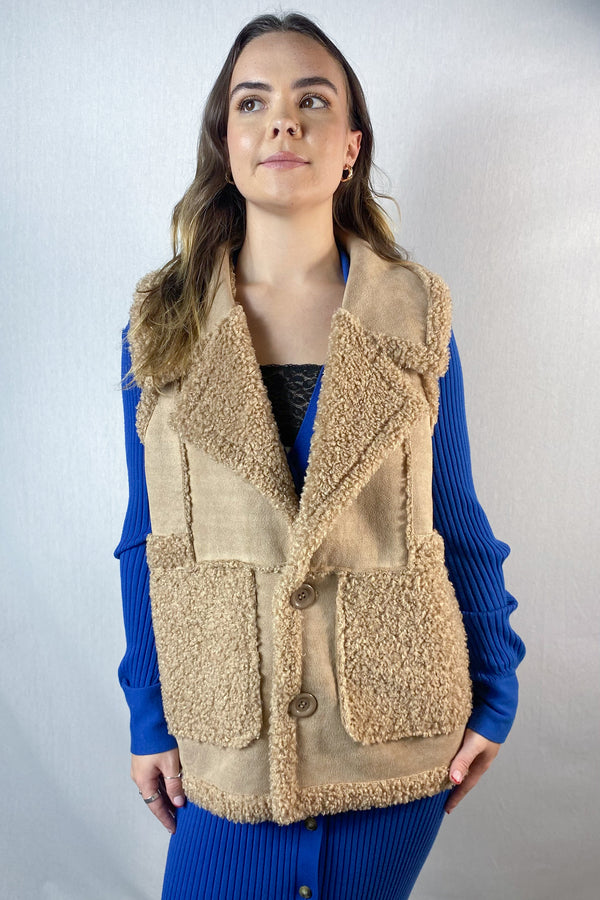 No Label - Teddy Suede Vest