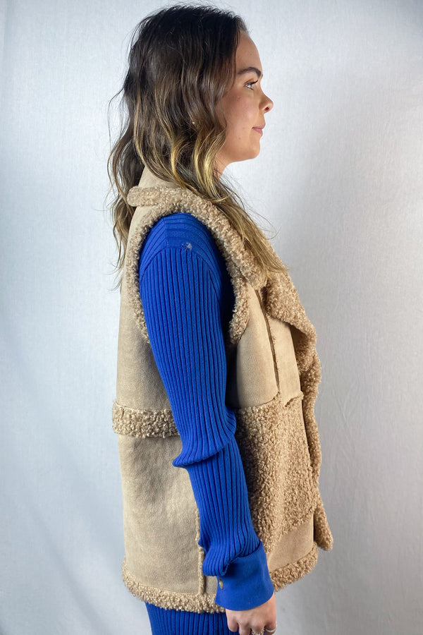 No Label - Teddy Suede Vest