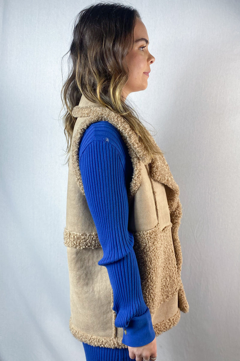 No Label - Teddy Suede Vest