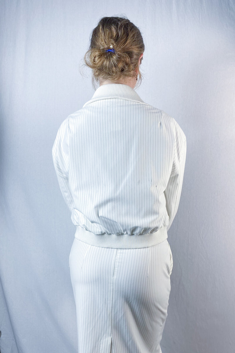 Lumina - Pinstripe Pencil Skirt